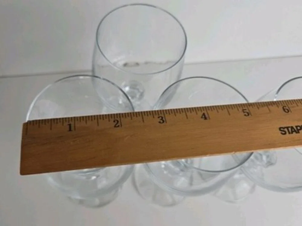 Bohemia Fine Crystal Wine Glasses Set of 4 Czech Cascade Water Goblets Ball Stem